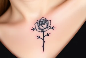 Rose and thorns tattoo idea