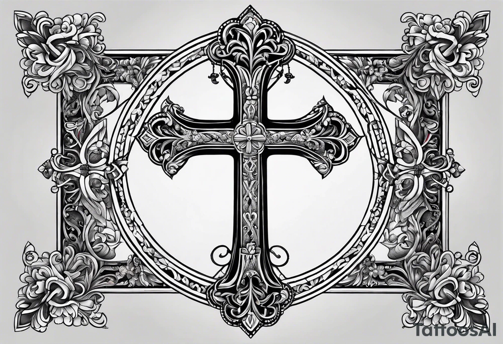 Russian orthodox cross tattoo idea