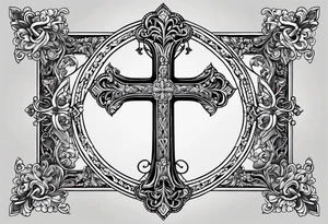 Russian orthodox cross tattoo idea