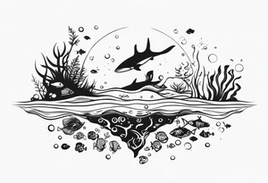 Upside down underwater tattoo idea