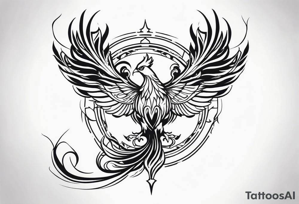 Rising phoenix tattoo idea