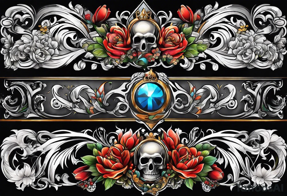 Full leg tattoo sleeve square tattoo idea