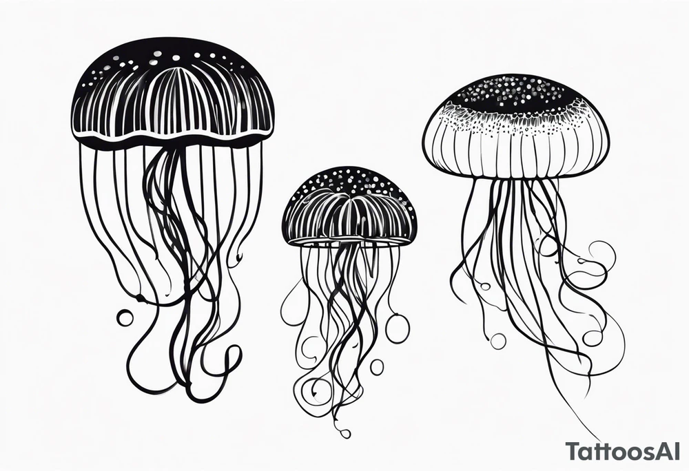 Playful Jellyfish tattoo idea