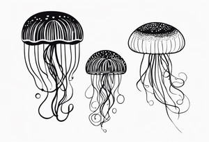 Playful Jellyfish tattoo idea