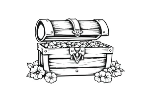 Treasure chest tattoo idea