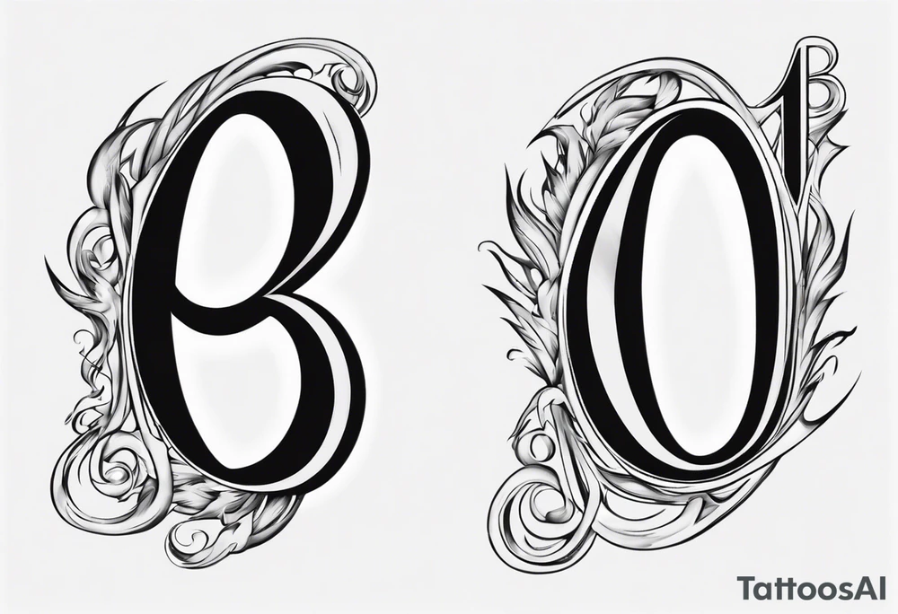 number 9 upside down and right side up connected. 9:16 aspect ratio. tattoo idea