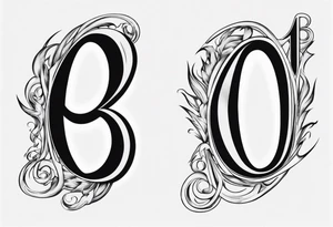 number 9 upside down and right side up connected. 9:16 aspect ratio. tattoo idea
