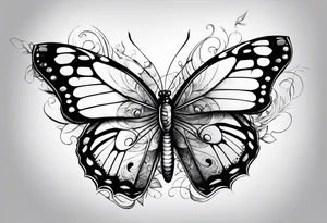 Butterfly not girly tattoo idea
