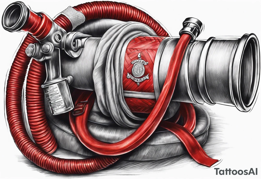 Fire hose tattoo idea