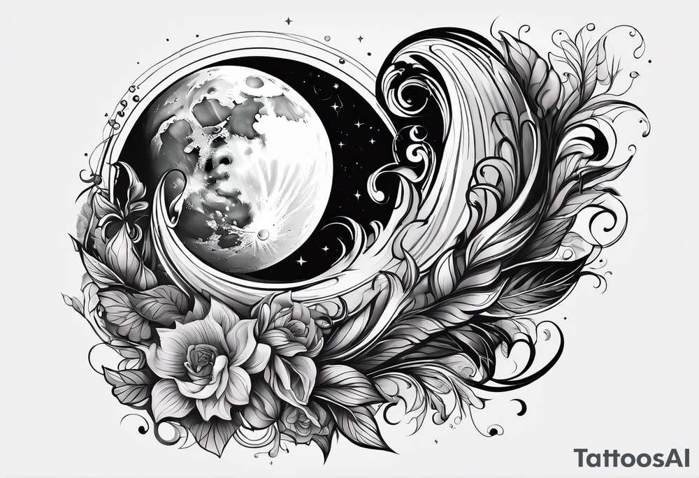 sacred moon tattoo idea