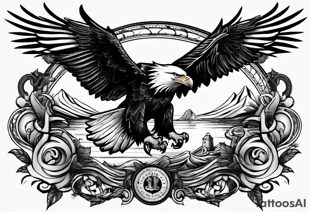 Eagle goble and anchor tattoo idea