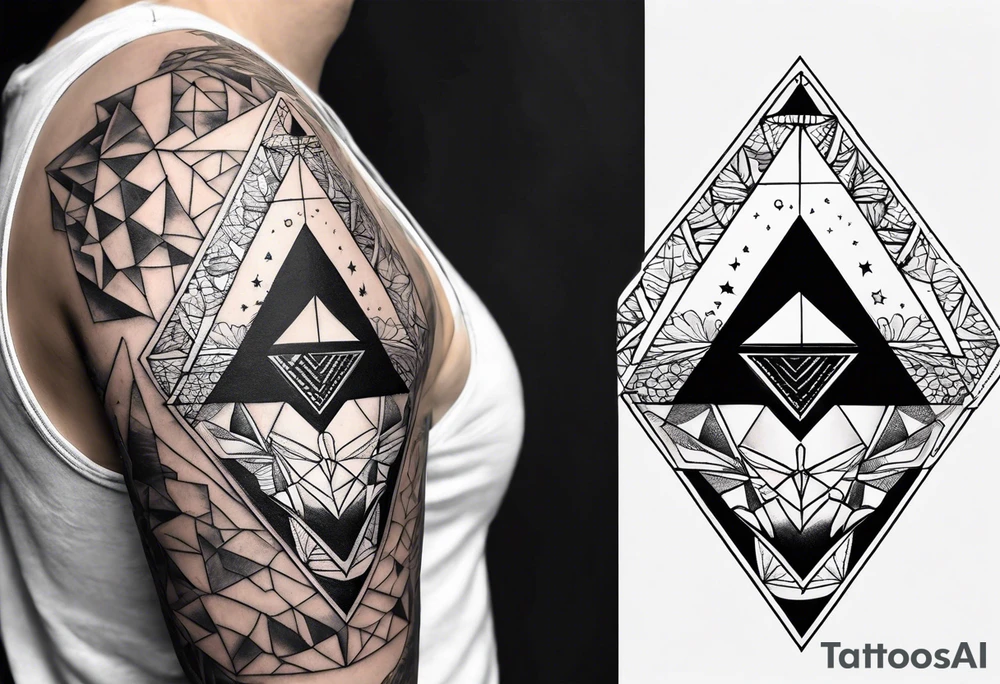 un triangulo simple sin flores tattoo idea