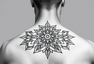 Mandala pattern back tattoo tattoo idea