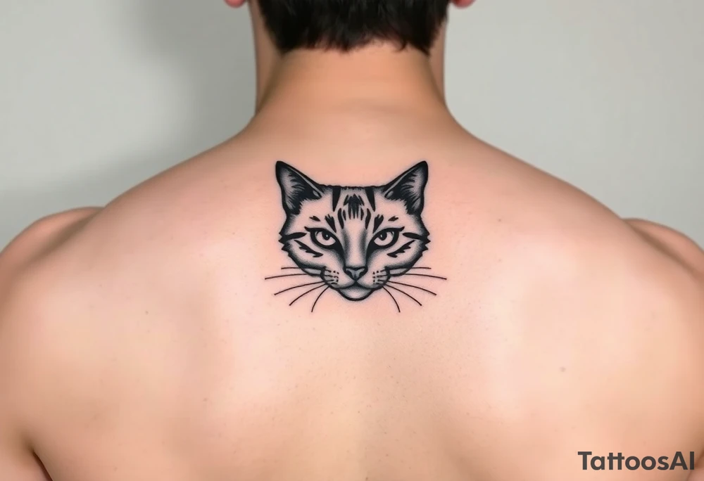 black cat tattoo idea