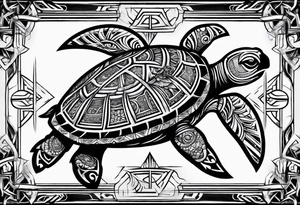 Tribal turtle tattoo idea