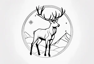 Magical Reindeer tattoo idea