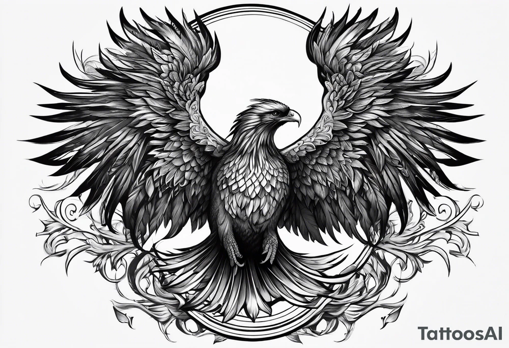Heavy metal is phoenix being reborn tattoo idea