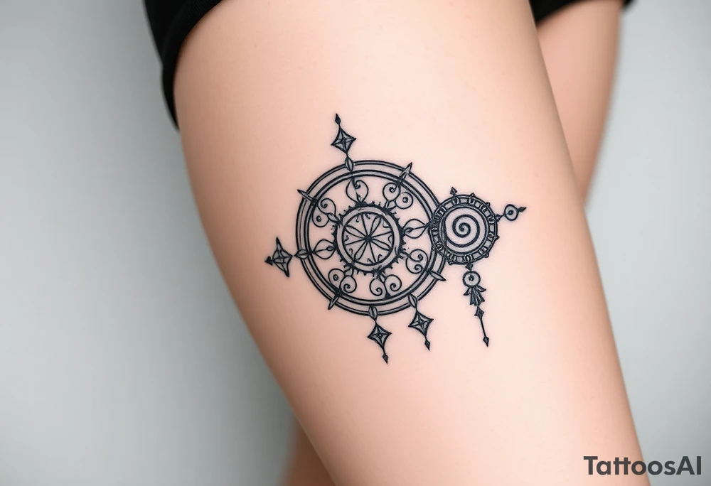 Tarot, the lovers ,witchy, Norse ,runes tattoo idea