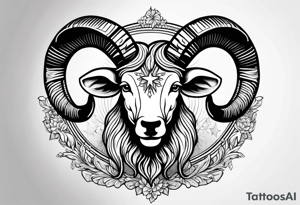 Aries star sign tattoo idea