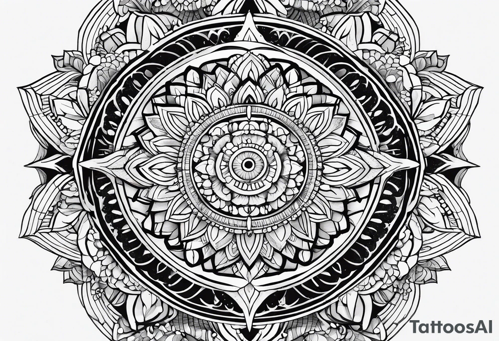 A mandala half sleeve tattoo idea