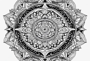 A mandala half sleeve tattoo idea