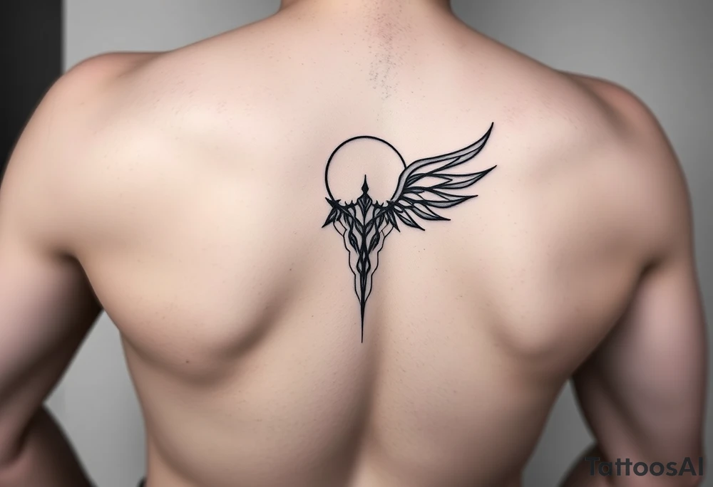 lilith symbol of female power
minimalist
abstract 
on thigh tattoo idea