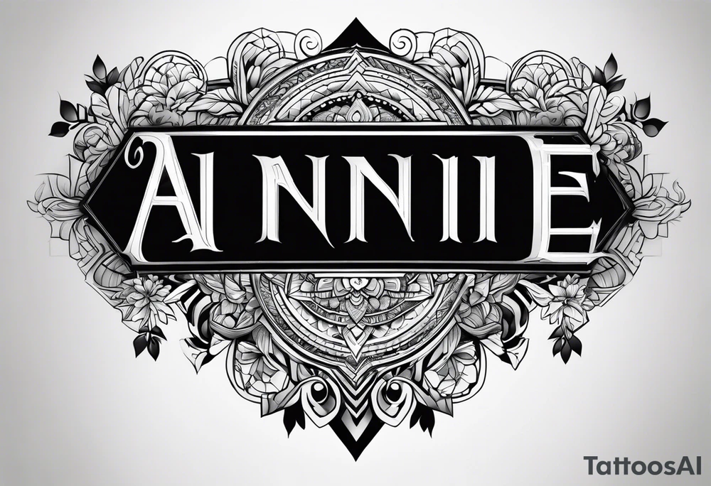 The name Annie tattoo idea