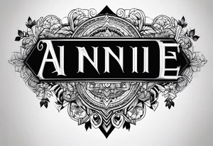 The name Annie tattoo idea