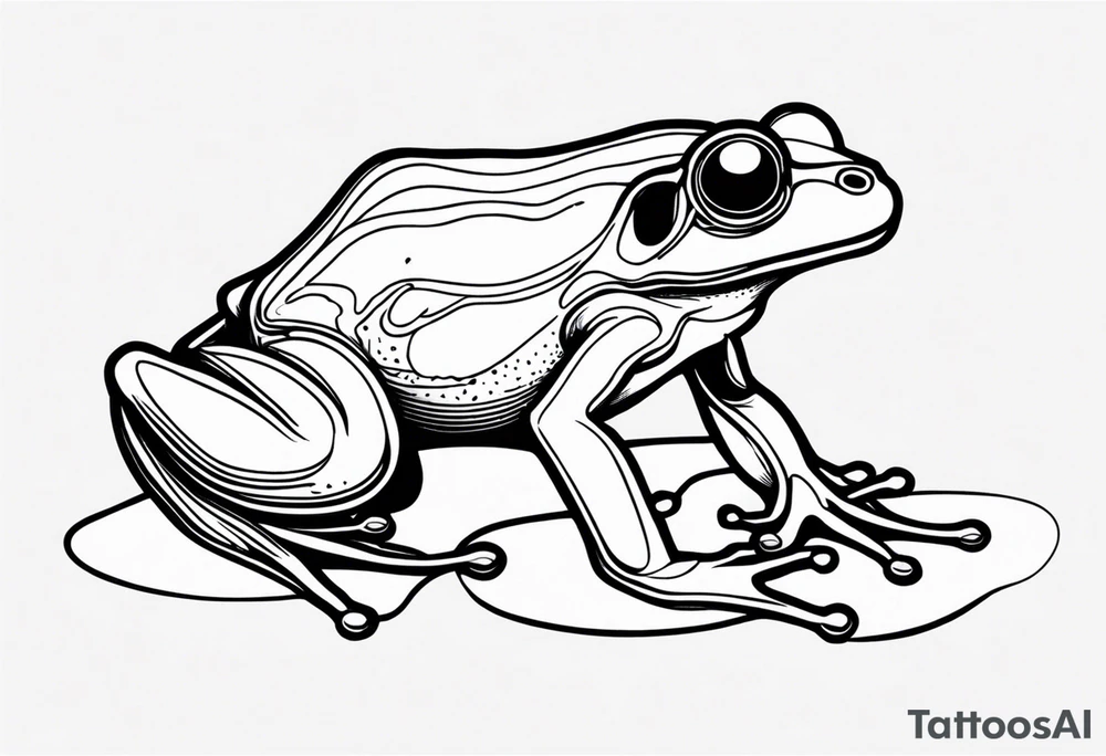 a psychedelic frog tattoo idea