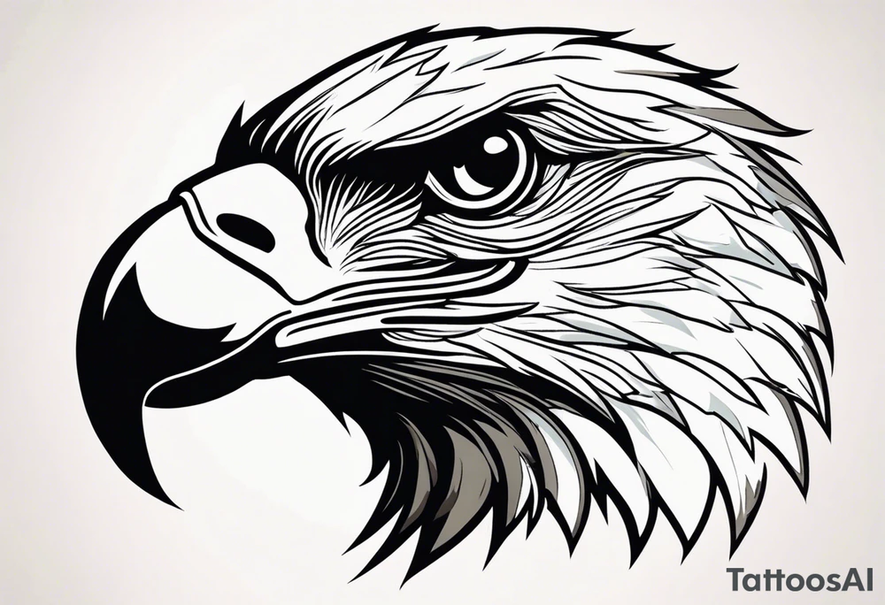 Tattoo of an Eagles head tattoo idea