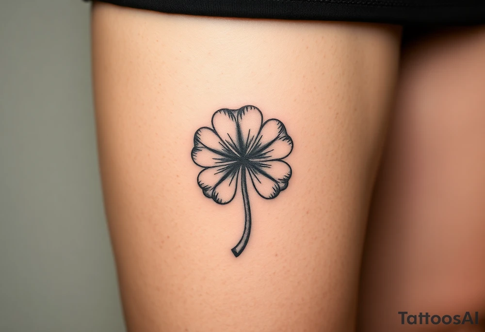 1 leaf clover tattoo idea
