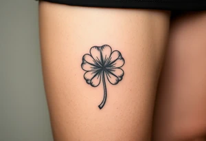 1 leaf clover tattoo idea