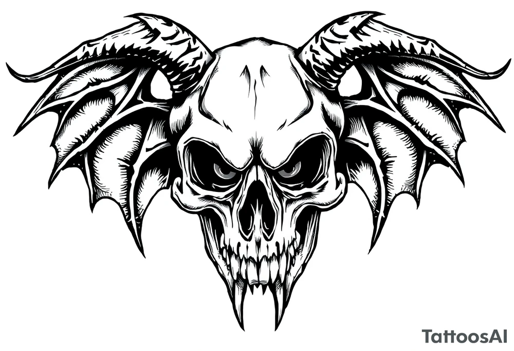 vampire scull tattoo idea