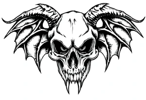 vampire scull tattoo idea
