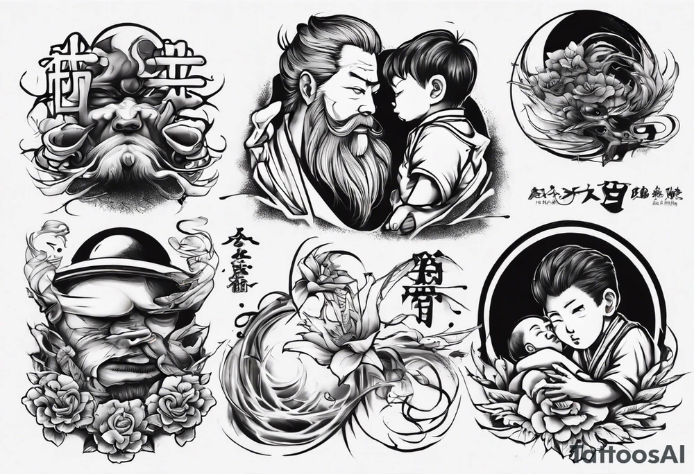 Fathers love for his son tattoo idea