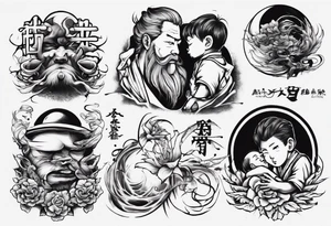 Fathers love for his son tattoo idea