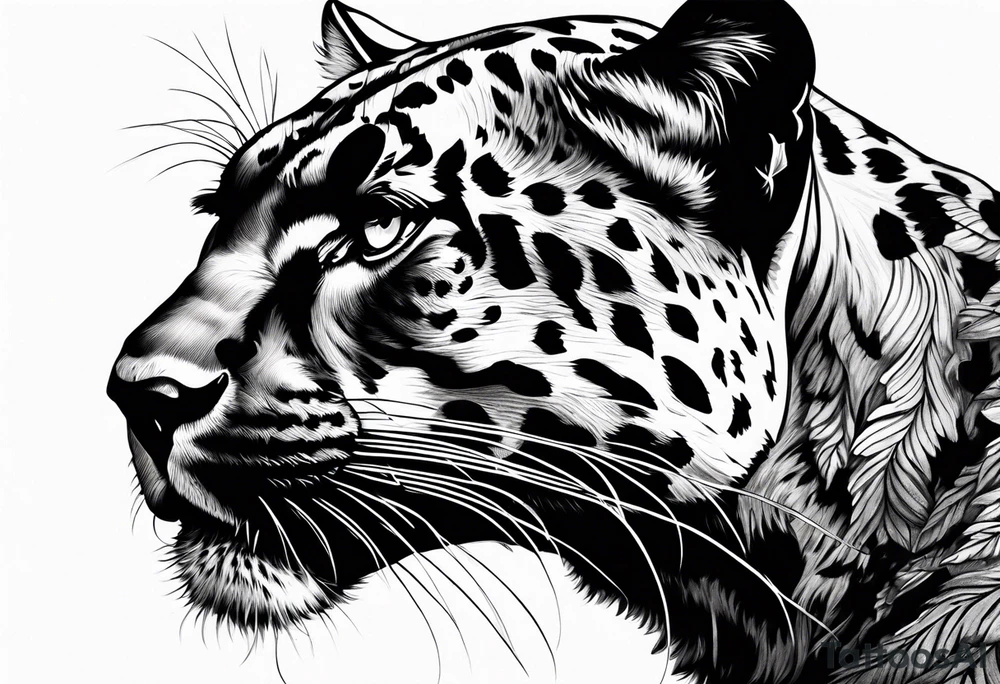 Panther hunting tattoo idea