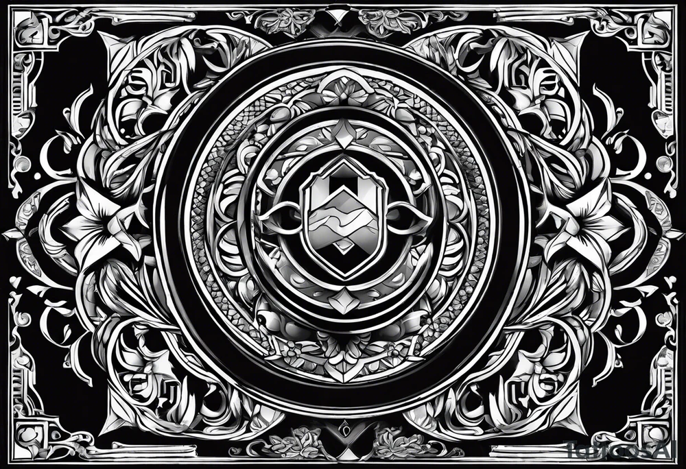 free masonry symbol , rectangle tattoo idea