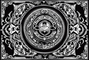 free masonry symbol , rectangle tattoo idea