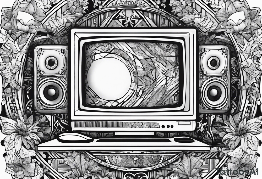Broken computer tattoo idea