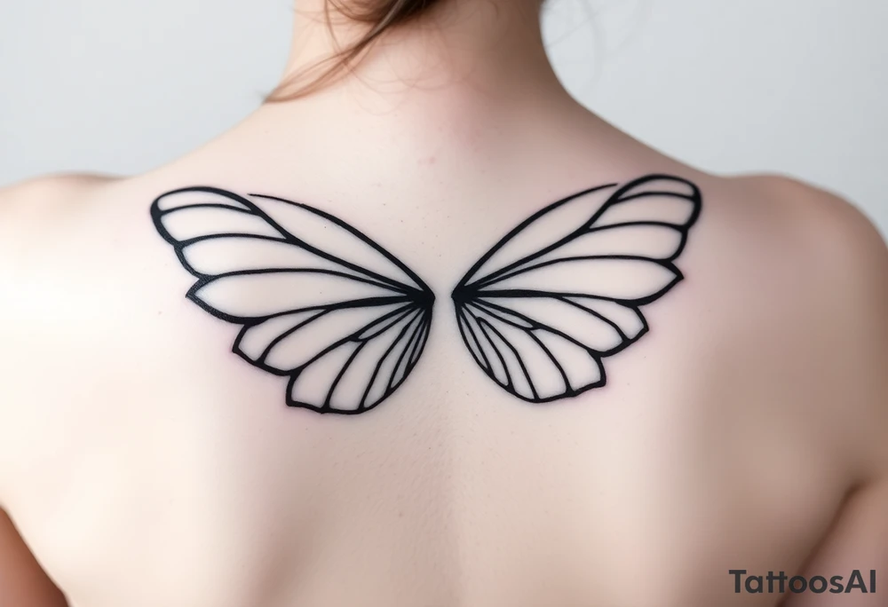 Dark fairy wings tattoo idea