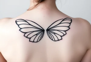 Dark fairy wings tattoo idea