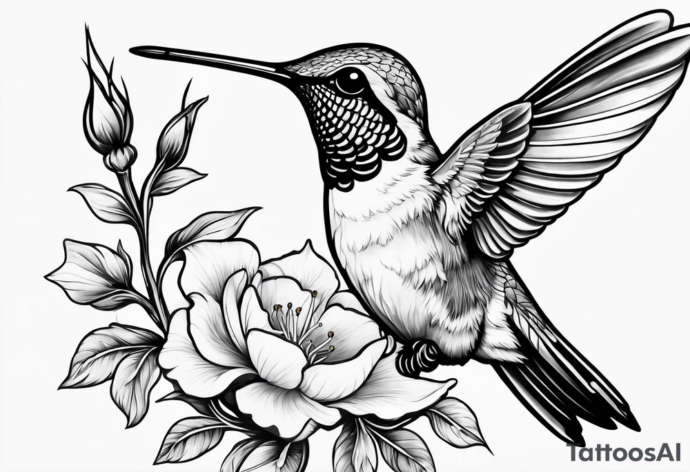hummingbird tattoo idea