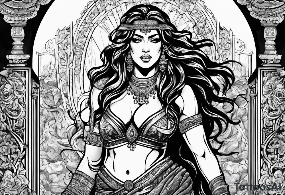 samson and delilah tattoo idea