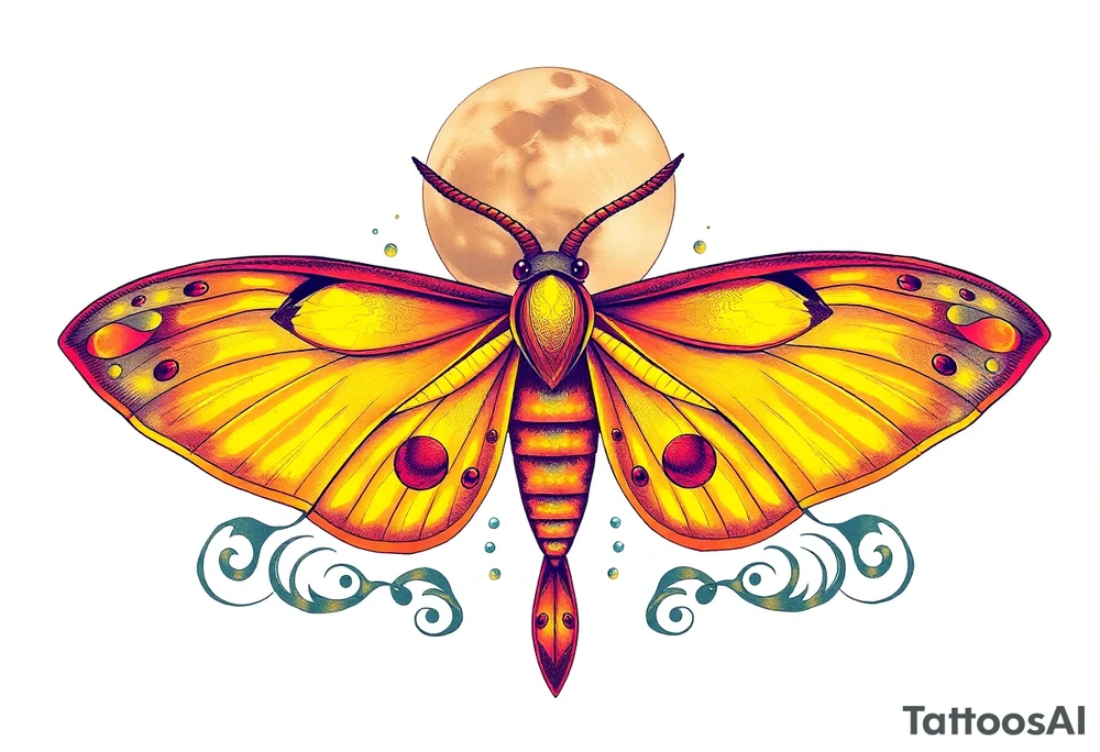 Luna moth tattoo idea