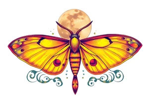 Luna moth tattoo idea