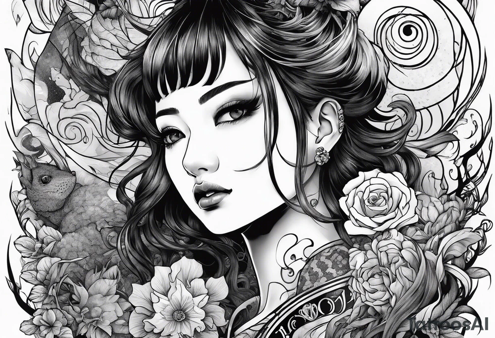 Beautiful body horror tattoo idea