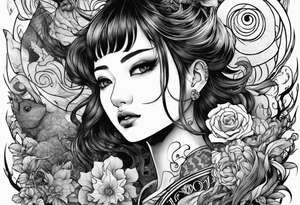 Beautiful body horror tattoo idea