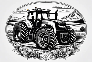 Farming and racing tattoo idea