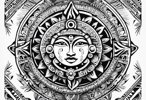 Sun in the style of the inca (inti) tattoo idea